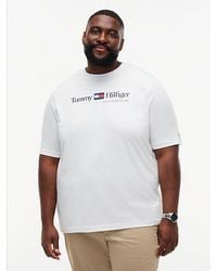Tommy Hilfiger - Plus Logo Jersey Crew Neck T-Shirt - Lyst
