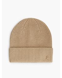 Tommy Hilfiger - Pure Cashmere Th Monogram Plaque Beanie - Lyst
