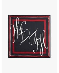 Tommy Hilfiger - Heritage Vierkante Zijden Sjaal Met Logo - Lyst