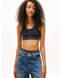Tommy Hilfiger - Racerback Slim Cropped Bra Top - Lyst