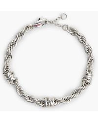 Tommy Hilfiger - Stainless Steel Rope Chain Bracelet - Lyst