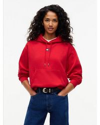 Tommy Hilfiger - Tommy Jeans Tommy Badge Relaxed Drawstring Hoody - Lyst