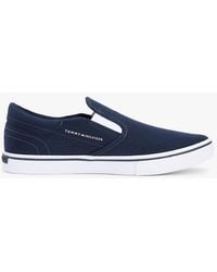 Tommy Hilfiger - Canvas Slip-On Trainers - Lyst