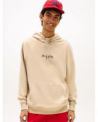 Tommy Hilfiger - Signature Back Logo Terry Drawstring Hoody - Lyst