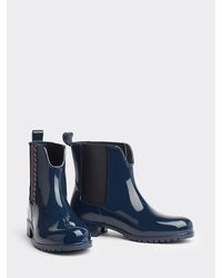 Tommy Hilfiger Regenlaars Met Monogram - Blauw