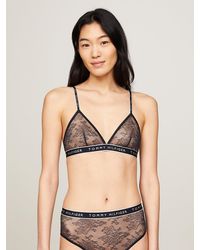 Tommy Hilfiger - Floral Lace Unlined Triangle Bra - Lyst