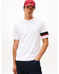 Tommy Hilfiger - Colour-Blocked T-Shirt Van Gebreide Interlock - Lyst
