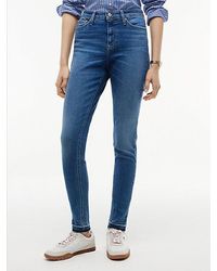 Tommy Hilfiger - Tommy Jeans Nora Mid Rise Skinny Whiskered Jeans - Lyst