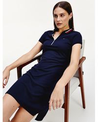 Tommy Hilfiger Signature Slim Fit Polojurk - Blauw