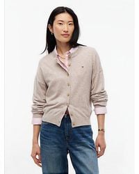 Tommy Hilfiger - Slim Wool Blend Cardigan With Cashmere - Lyst