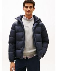 Tommy Hilfiger - Waterafstotend Pufferjack Met Dons En Capuchon - Lyst