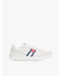 Tommy Hilfiger - Getextureerde Suède Sneaker Met Profielzool - Lyst