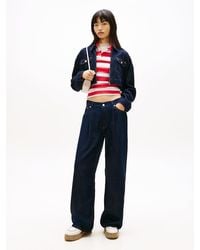 Tommy Hilfiger - Pleated Mid Rise Loose Straight Leg Jeans - Lyst