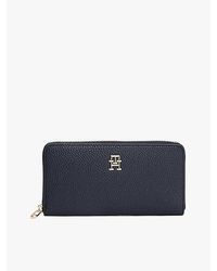 Tommy Hilfiger - Grote Zip-Around Portemonnee Met Th-Embleem - Lyst