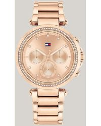 Tommy Hilfiger - Ionic Rose Gold-plated Crystal-embellished Watch - Lyst