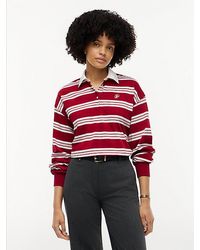 Tommy Hilfiger - Rugby Stripe Relaxed Polo Sweatshirt - Lyst