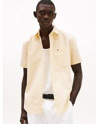 Tommy Hilfiger - Regular Fit Oxford-Overhemd Met Korte Mouwen - Lyst