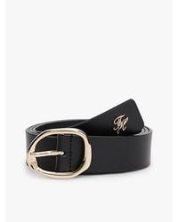 Tommy Hilfiger - Sculpted Buckle Leather Belt - Lyst