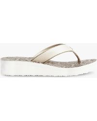 Tommy Hilfiger - Th Monogram Wedge Heel Flip-Flops - Lyst
