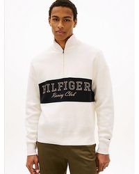 Tommy Hilfiger - Relaxed Quarter-Zip Mock Neck Jumper - Lyst