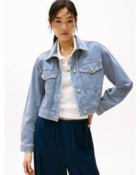 Tommy Hilfiger - Logo Oversized Denim Jacket - Lyst