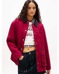 Tommy Hilfiger - Corduroy Collar Twill Utility Jacket - Lyst