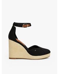 Tommy Hilfiger - Alpargatas De Cuña Con Tira En El Tobillo - Lyst