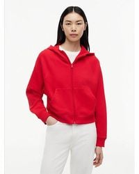 Tommy Hilfiger - Boxy Sueded Terry Zip-Thru Hoody - Lyst