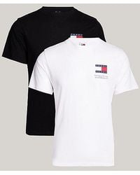Tommy Hilfiger - Pack de 2 camisetas con logo de Tommy - Lyst