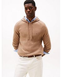 Tommy Hilfiger - Hoodie Aus Reiner Lammwolle Mit Flag-Stickerei - Lyst