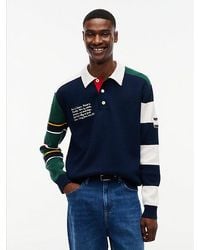 Tommy Hilfiger - Tommy Jeans Colour Blocked Knit Rugby Shirt - Lyst
