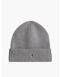 Tommy Hilfiger - Hilfiger Flag Embroidery Beanie With Cashmere - Lyst