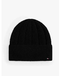 Tommy Hilfiger - Gorro Suave Con Logo Y Mezcla De Lana - Lyst