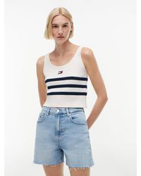 Tommy Hilfiger - Tommy Badge Stripe Knit Tank Top - Lyst