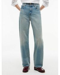 Tommy Hilfiger - Sarah High Rise Straight Faded Jeans - Lyst