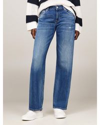 Tommy Hilfiger - Sophie Low Rise Straight Distressed Jeans - Lyst