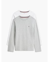 Tommy Hilfiger - 2 Pack Signature Jersey Long Sleeve Lounge T-Shirts - Lyst