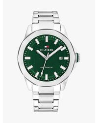 Tommy Hilfiger - Reloj De Acero Inoxidable Con Esfera Verde - Lyst