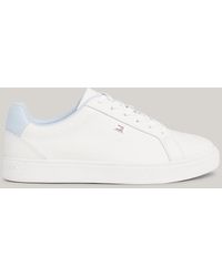 Tommy Hilfiger - Flag Leather Court Trainers - Lyst
