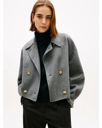 Tommy Hilfiger - Wool Blend Double Breasted Peacoat - Lyst
