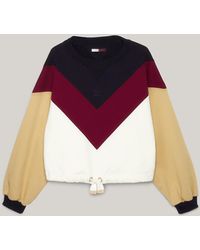 Tommy Hilfiger - Crest Chevron Stripe Relaxed Sweatshirt - Lyst