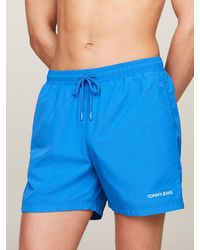 Tommy Hilfiger - Logo Mid Length Slim Swim Shorts - Lyst