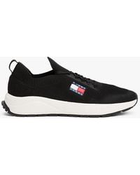 Tommy Hilfiger - Baskets En Maille À Logo En Relief - Lyst