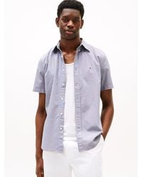 Tommy Hilfiger - Camicia Th Flex Con Motivo Pied De Poule - Lyst