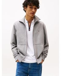 Tommy Hilfiger - Felpa Con Collo A Listino E Zip Integrale - Lyst