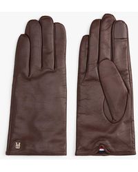 Tommy Hilfiger - Gants Chic En Cuir À Plaque Monogramme Th - Lyst