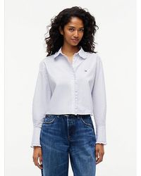 Tommy Hilfiger - Relaxed Fit Ruffle Poplin Shirt - Lyst