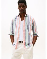 Tommy Hilfiger - Chemise À Rayures En Coton Oxford - Lyst