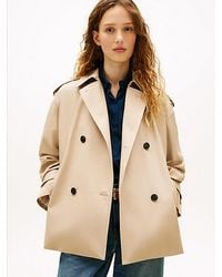 Tommy Hilfiger - Wasserabweisender Relaxed Fit Kurz-Trenchcoat - Lyst