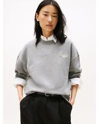 Tommy Hilfiger - Felpa Relaxed Fit Con Logo Ricamato - Lyst
